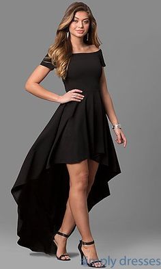 Black High Low Formal Dress